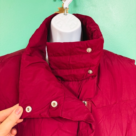 NWT Anrabess Maroon Red Zip Up Sleeveless Puffer Vest Womens Size L - Picture 6 of 9